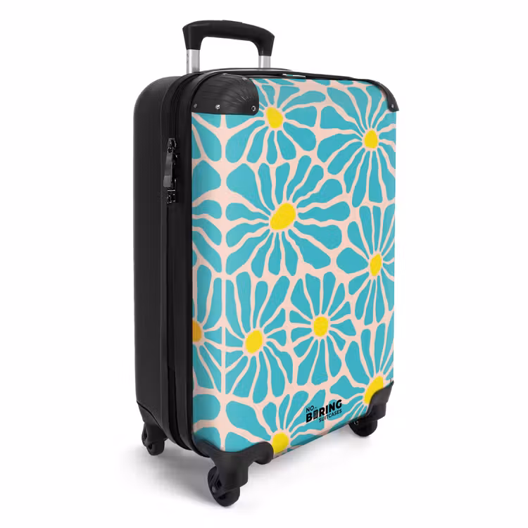 Koffer - Pastellfarbene Blumen - Blau — 2