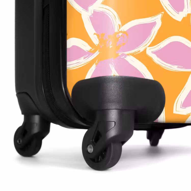 Koffer - Pastellfarbene Blumen - Rosa mit Orange — 6