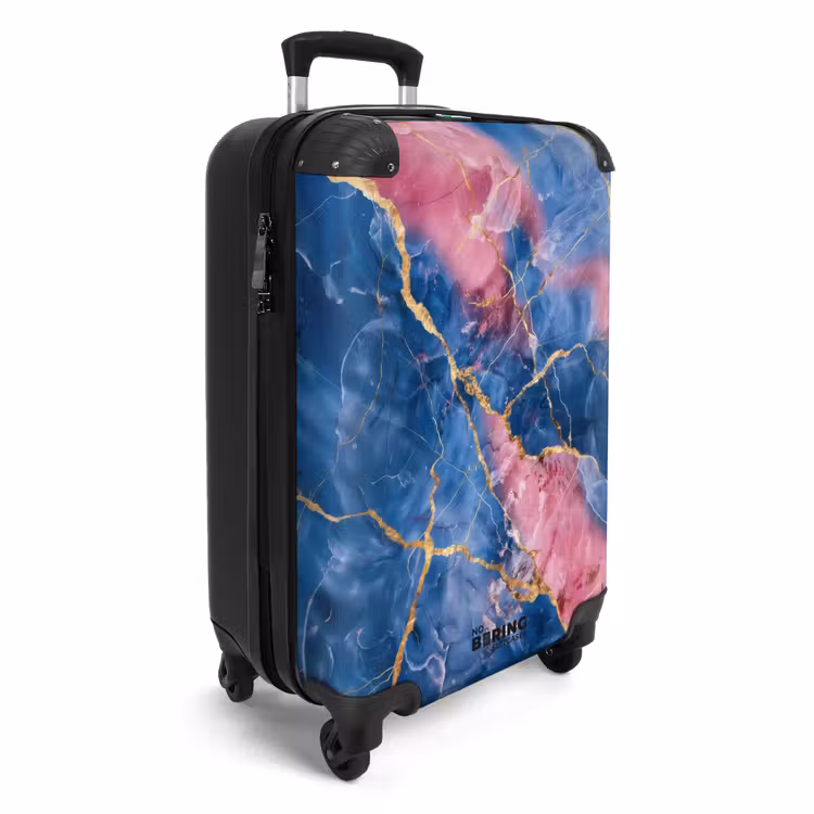 Koffer - Marmor - Rosa und blauer Marmor mit goldenen Adern — 2