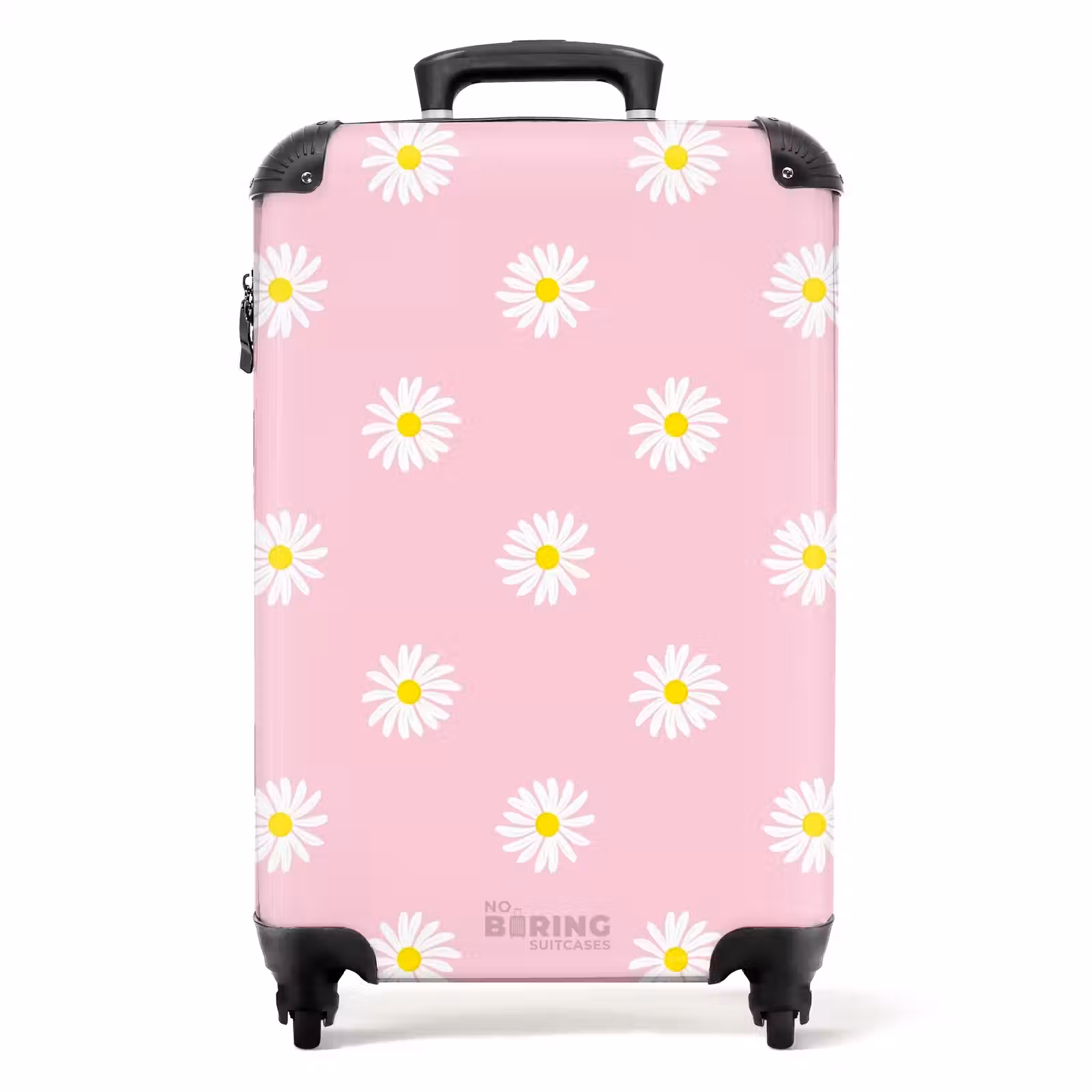 Koffer - Pastell - Gänseblümchen auf hellem, rosa Hintergrund — 1