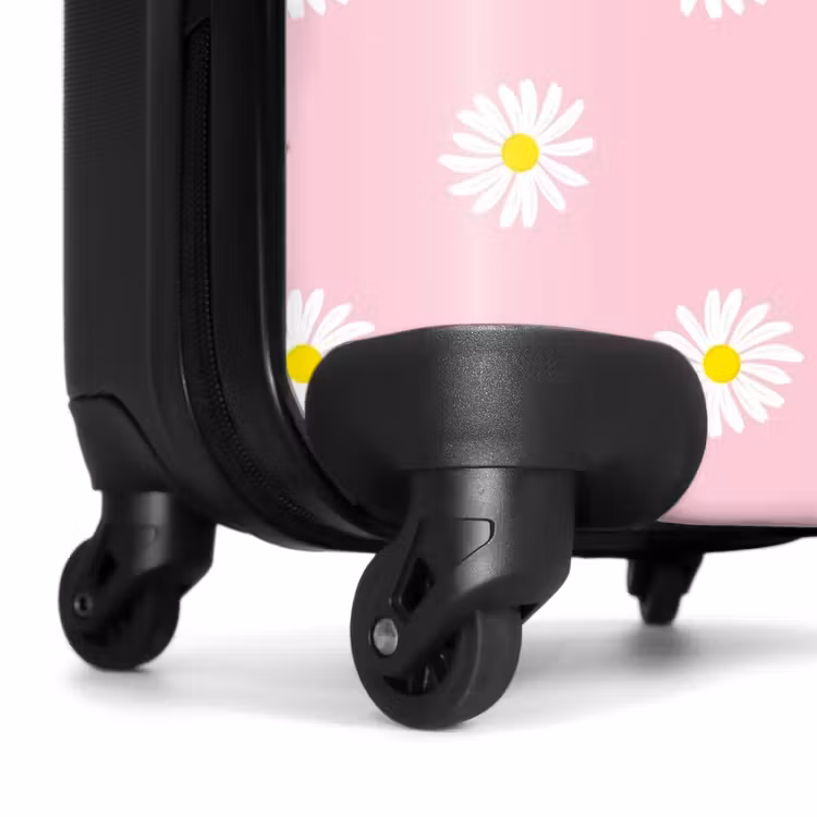 Koffer - Pastell - Gänseblümchen auf hellem, rosa Hintergrund — 6