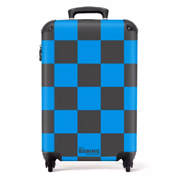 Koffer - Quadrate - Schwarz/Blau — 1
