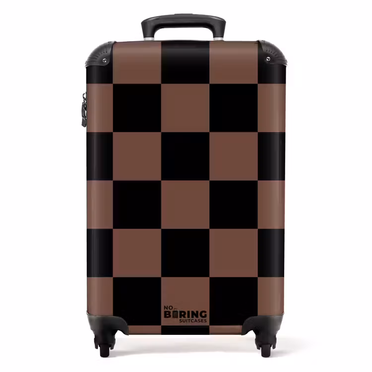 Koffer - Quadrate - Schwarz/Braun — 1