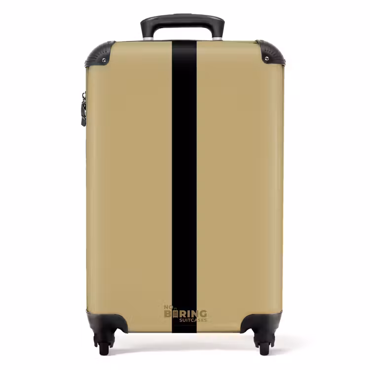 Koffer - Minimal - Goldbraun mit schwarzem Streifen — 1
