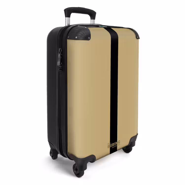 Koffer - Minimal - Goldbraun mit schwarzem Streifen — 2