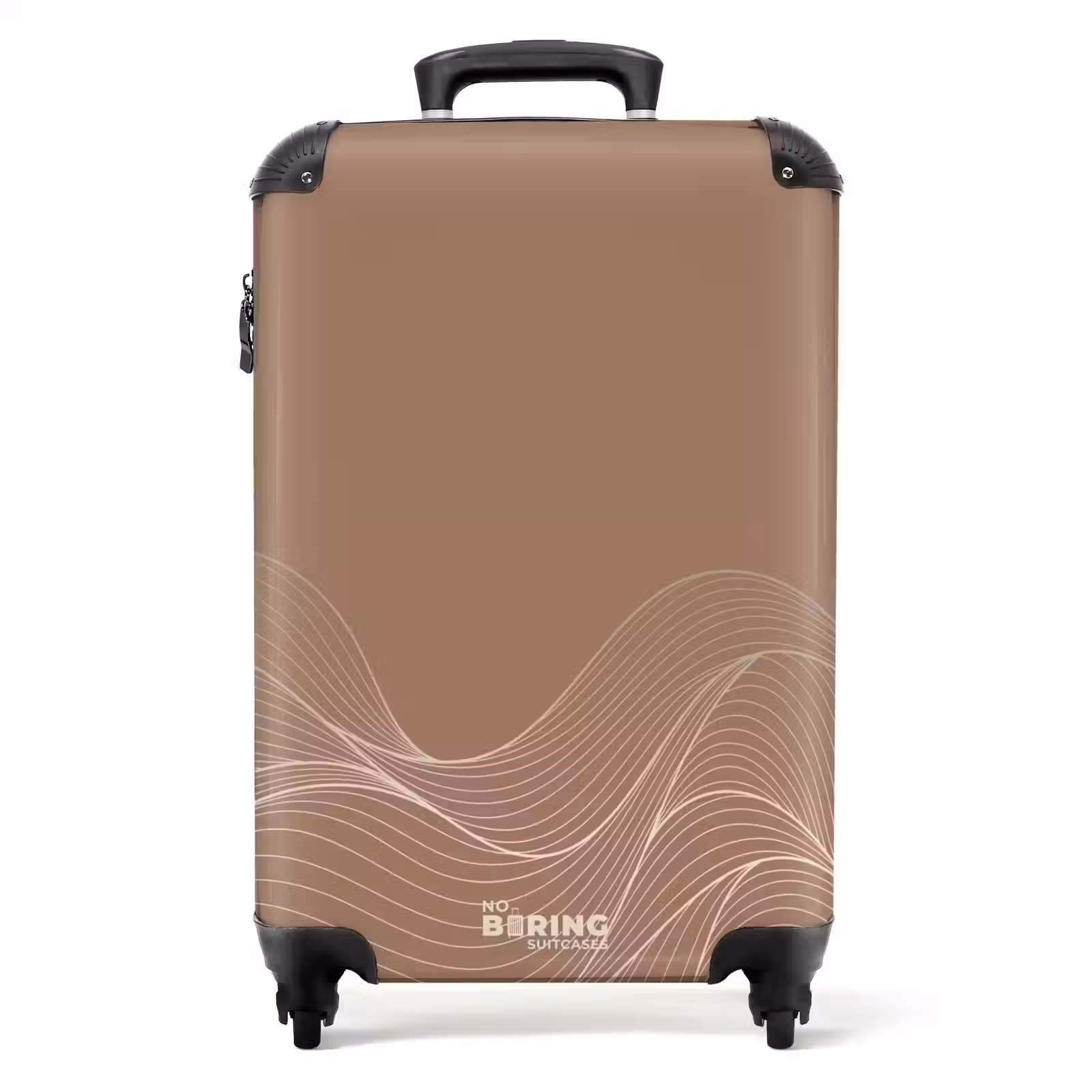 Koffer - Minimal - Warmes Braun mit Wellen — 1