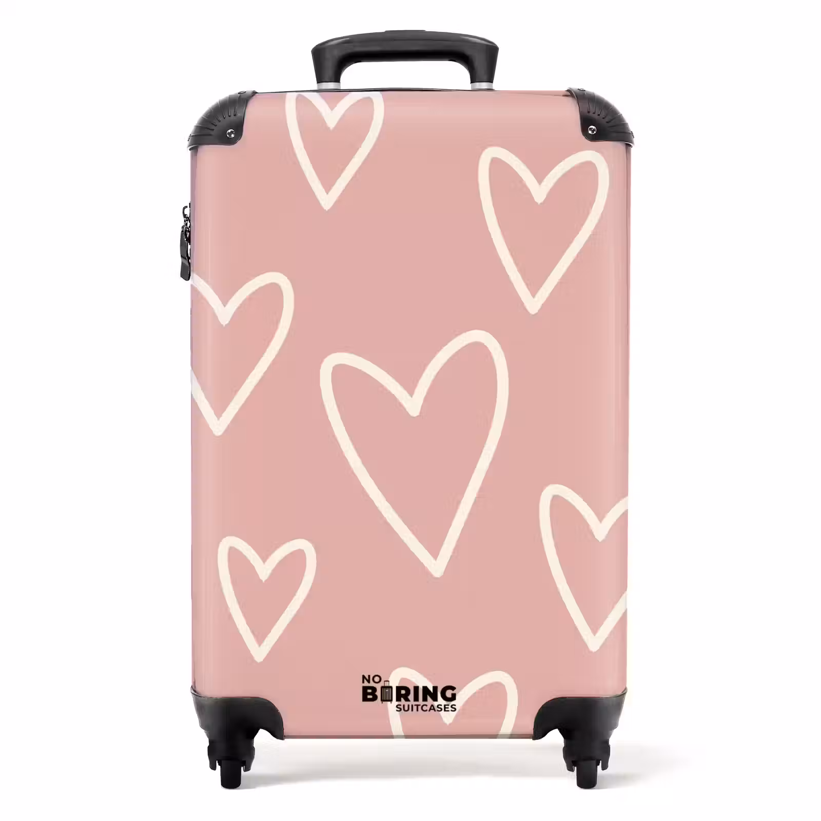 Koffer - Muster - Schwebende Herzen auf Vintage-Rosa — 1