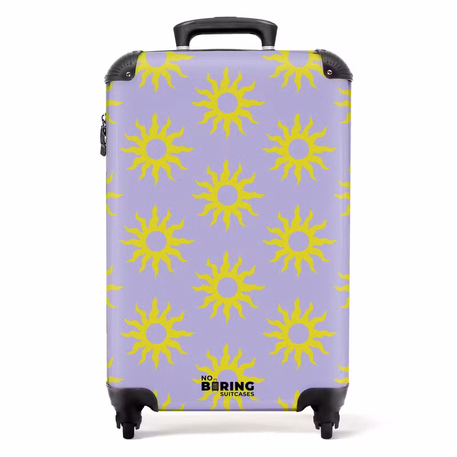 Koffer - Muster - Sunburst-Muster auf lavendelfarbenem Hintergrund — 1
