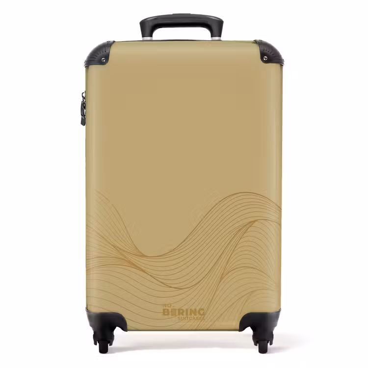 Koffer - Minimal - Goldbraun mit goldenen Wellen — 1