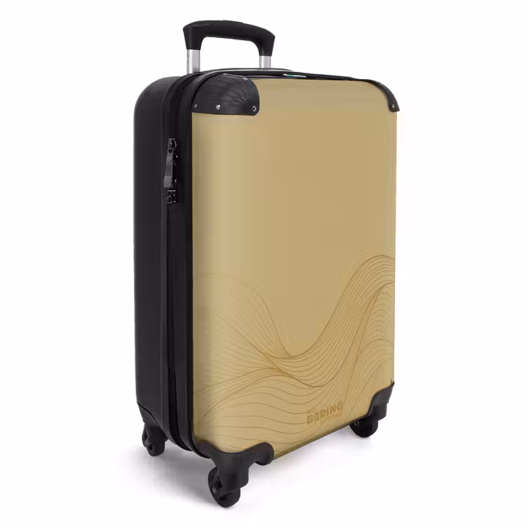 Koffer - Minimal - Goldbraun mit goldenen Wellen — 2