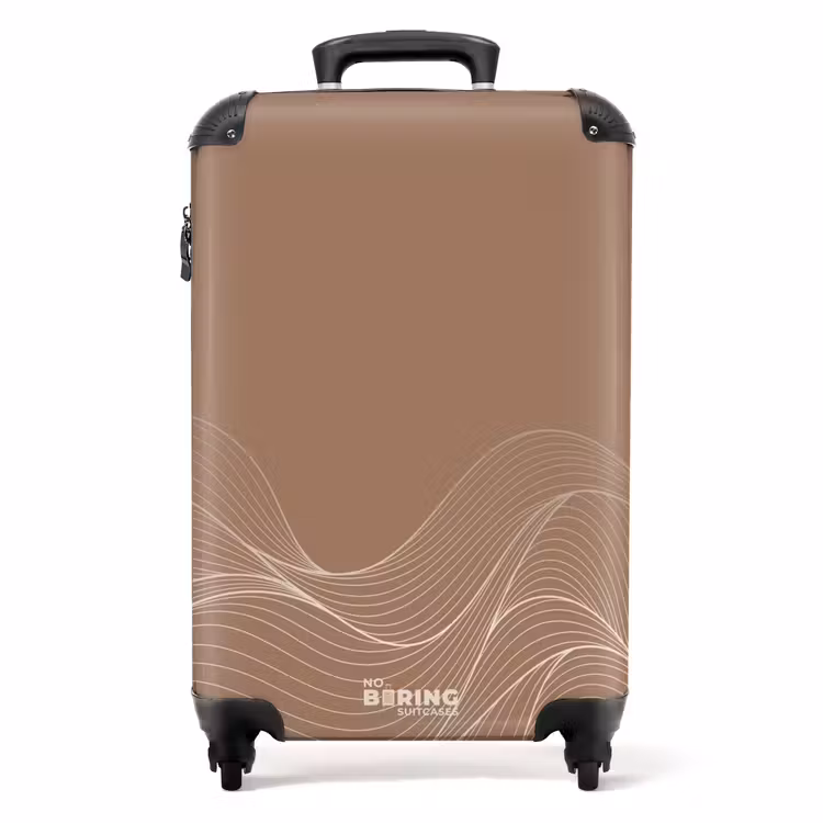 Koffer - Minimal - Warmes Braun mit Wellen — 1