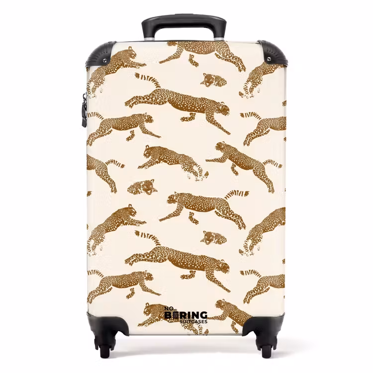Koffer - Muster - Leopardenmuster auf Beige — 1