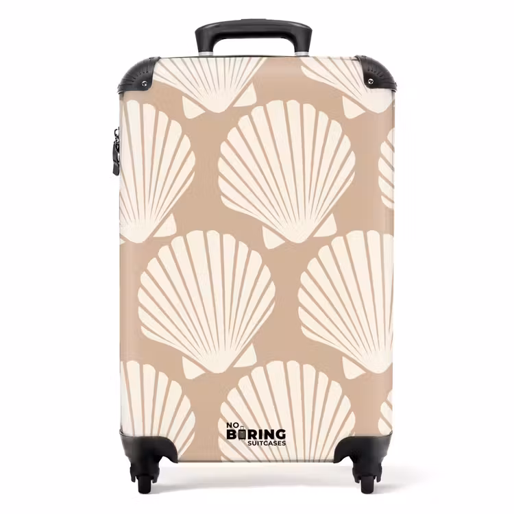 Koffer - Muster - Muschelmuster in Hellbeige — 1