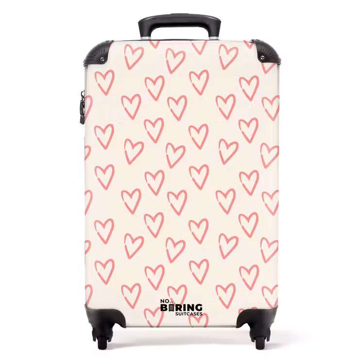 Koffer - Muster - Muster aus rosa Herzen — 1