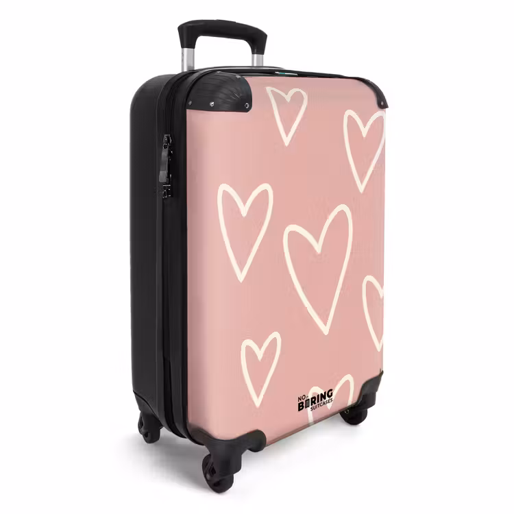 Koffer - Muster - Schwebende Herzen auf Vintage-Rosa — 2