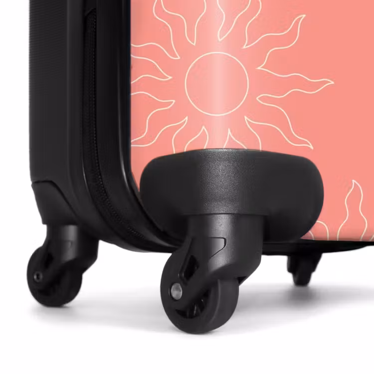 Koffer - Muster - Sunburst-Muster auf korallenrosa Hintergrund — 6