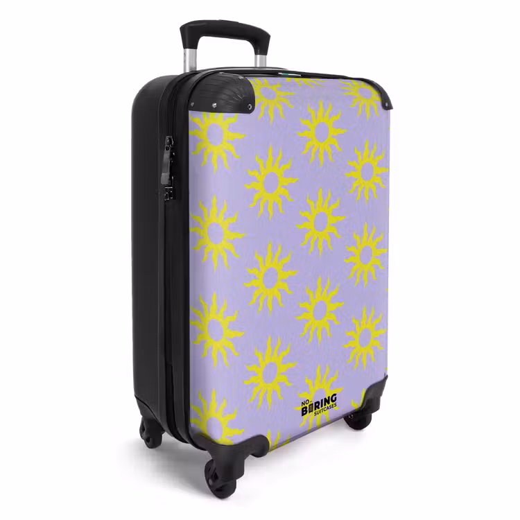 Koffer - Muster - Sunburst-Muster auf lavendelfarbenem Hintergrund — 2