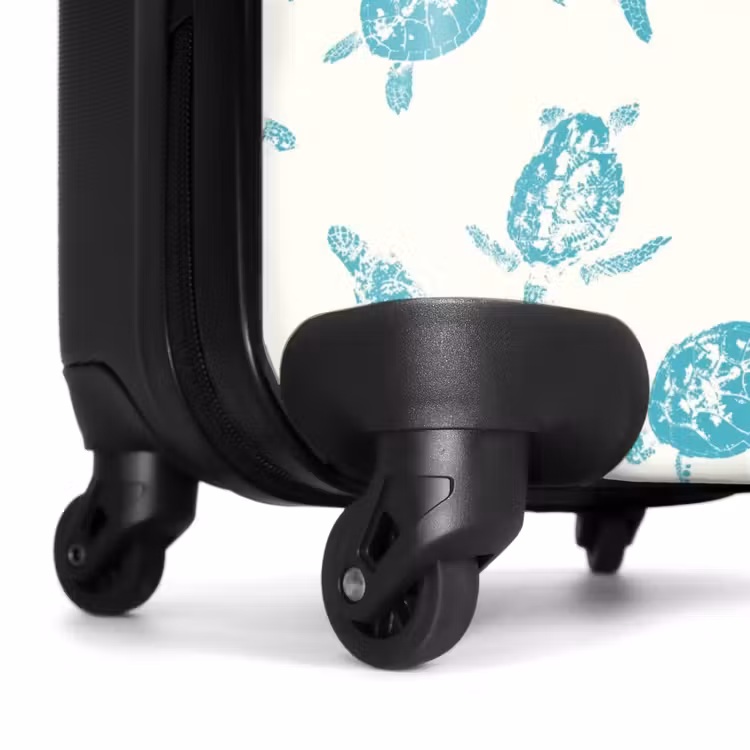 Koffer - Muster - Blaue Schildkröten auf cremefarbenem Hintergrund — 6
