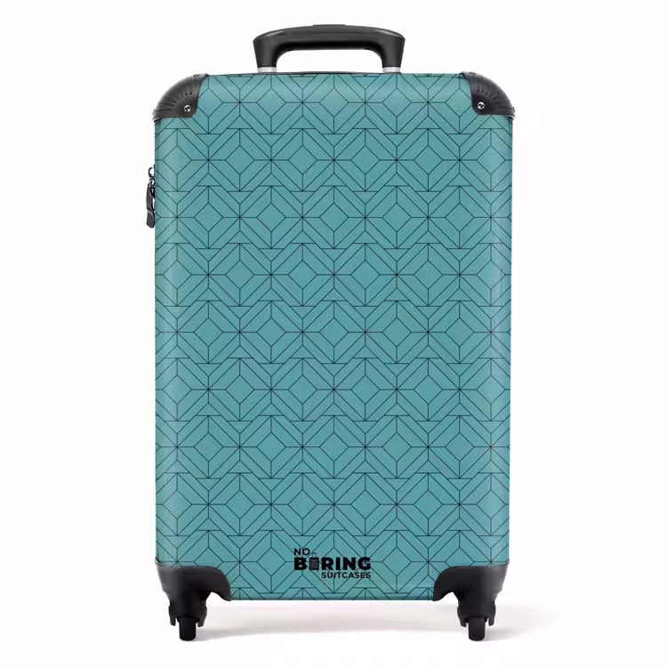 Koffer - Muster - Geometrisches Muster auf Blau — 1