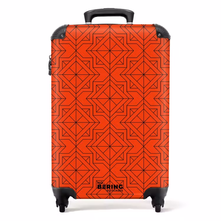 Koffer - Muster - Geometrisches Muster auf Orange — 1