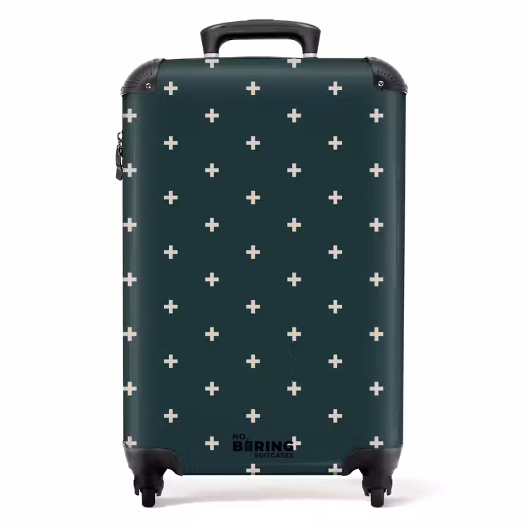 Koffer - Muster - Plus-Muster auf Grau-Blau — 1
