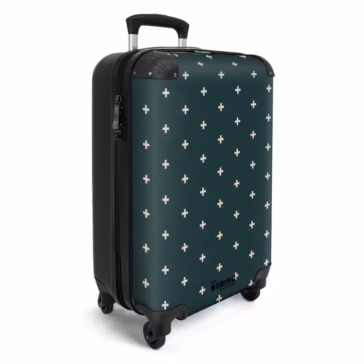 Koffer - Muster - Plus-Muster auf Grau-Blau — 2