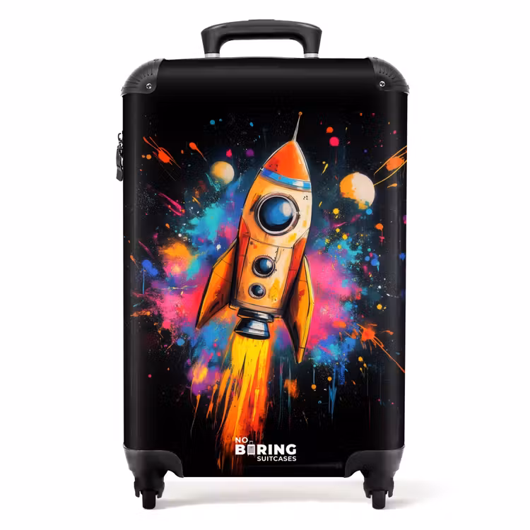Koffer - Rakete im Weltraum mit Graffiti — 1