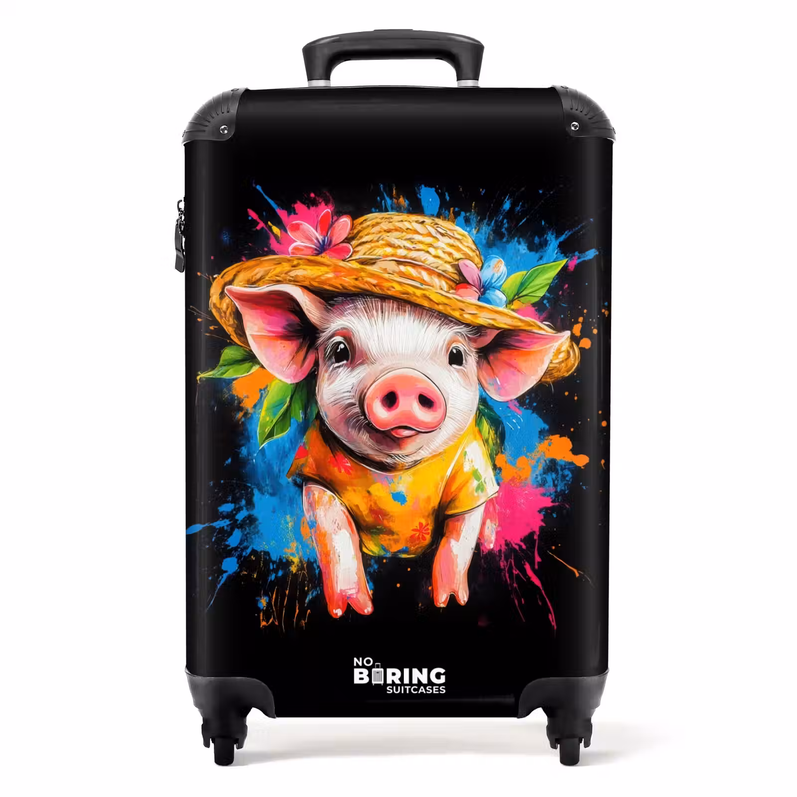 Koffer - Lustiges Schwein mit Hut Illustration — 1
