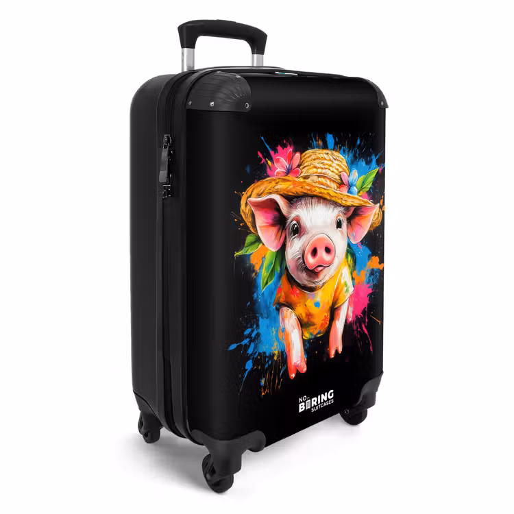 Koffer - Lustiges Schwein mit Hut Illustration — 2