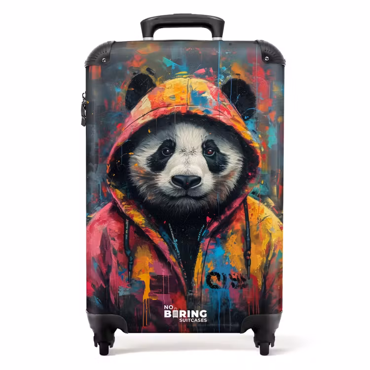 Koffer - Panda mit buntem Fell und Farbspritzern — 1