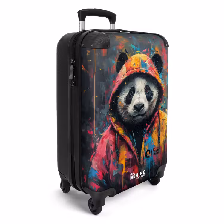 Koffer - Panda mit buntem Fell und Farbspritzern — 2