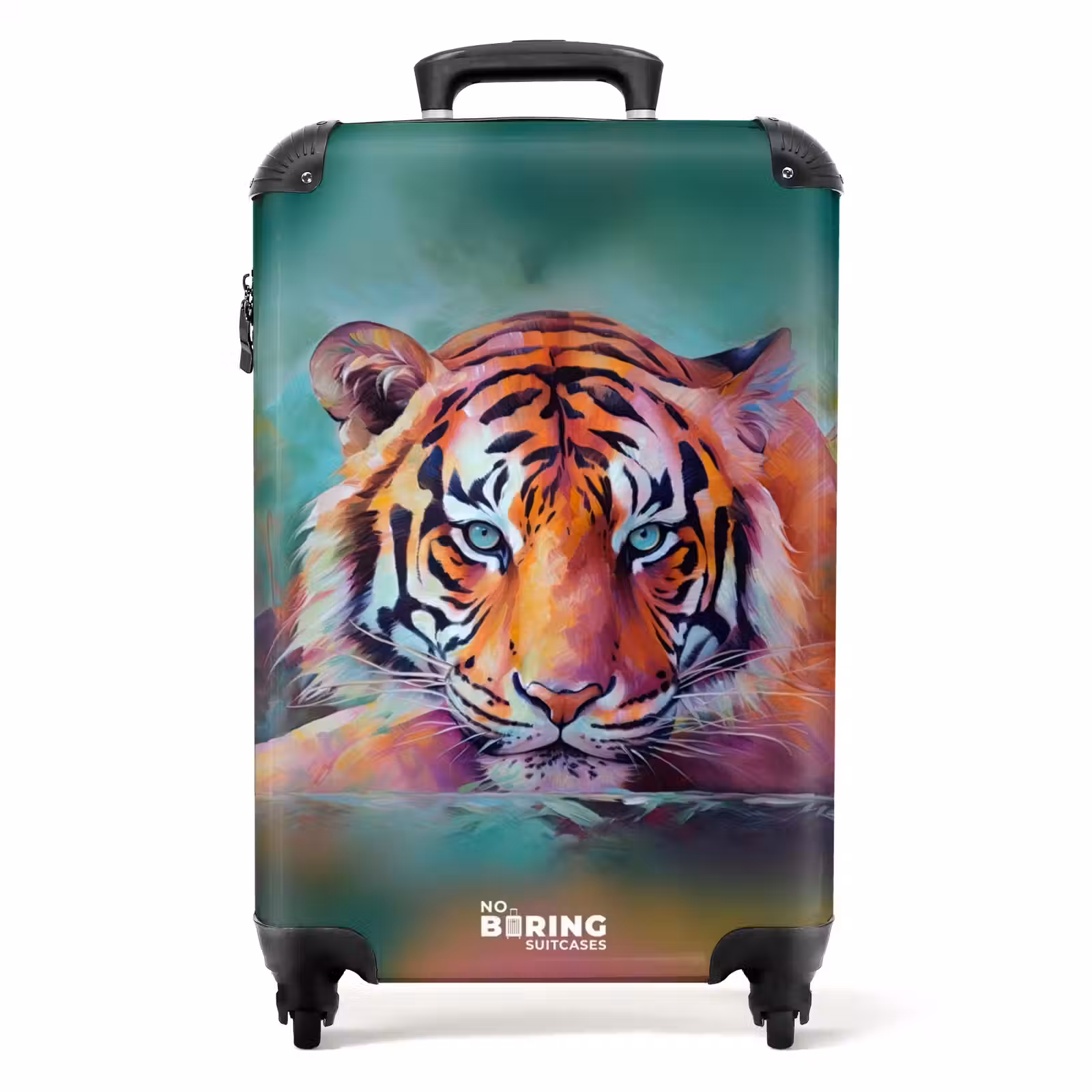 Koffer - Ölgemälde Kunstwerk eines liegenden Tigers — 1