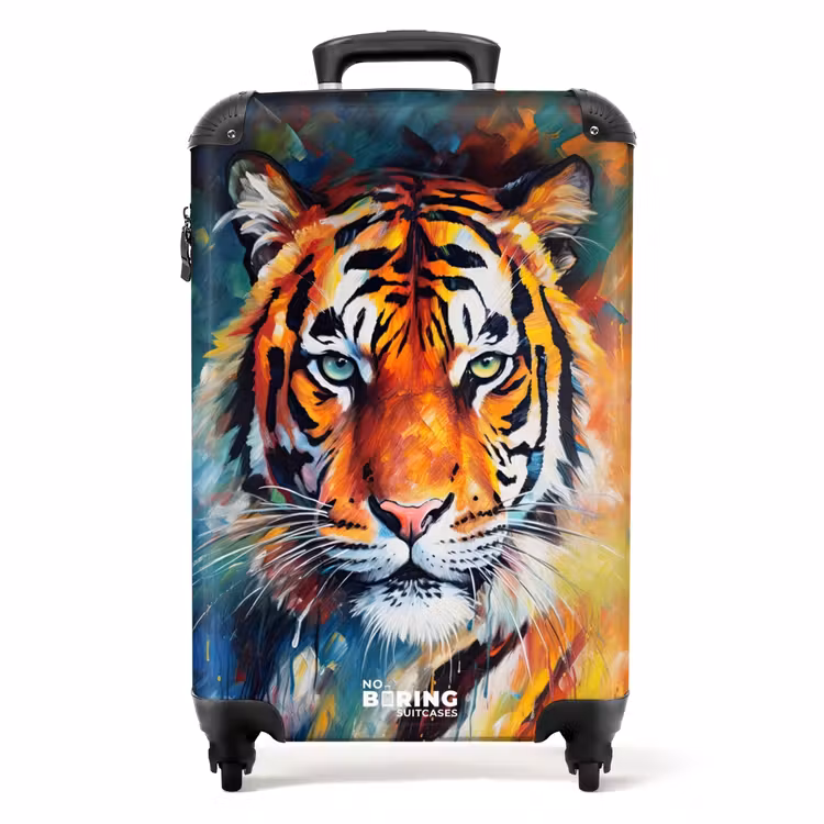 Koffer - Porträt eines Tigers als Ölgemälde — 1