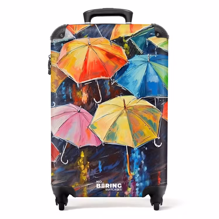 Koffer - Regenschirme - Malerei - Kunst - Regenbogen — 1