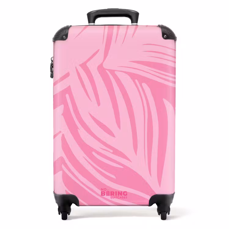 Koffer - Große Blätter in verschiedenen Rosa-Tönen — 1