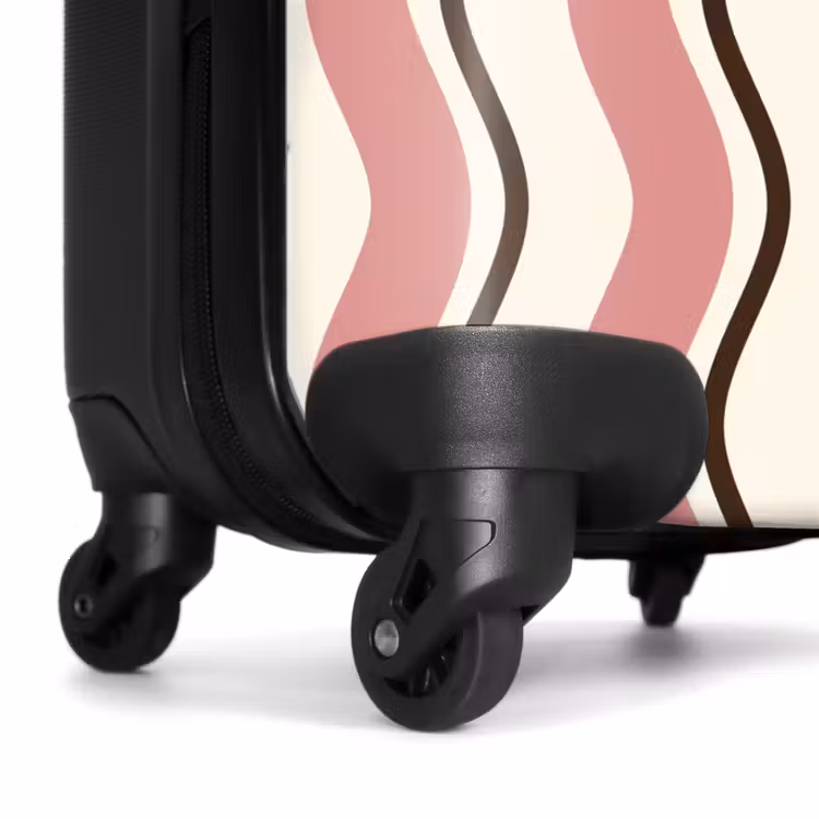 Koffer - Gewellte Streifen in Rosa und Braun — 6