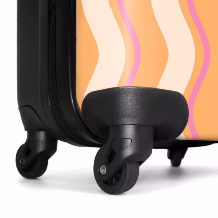 Koffer - Wellenförmige Streifen in Orange und Rosa — 6