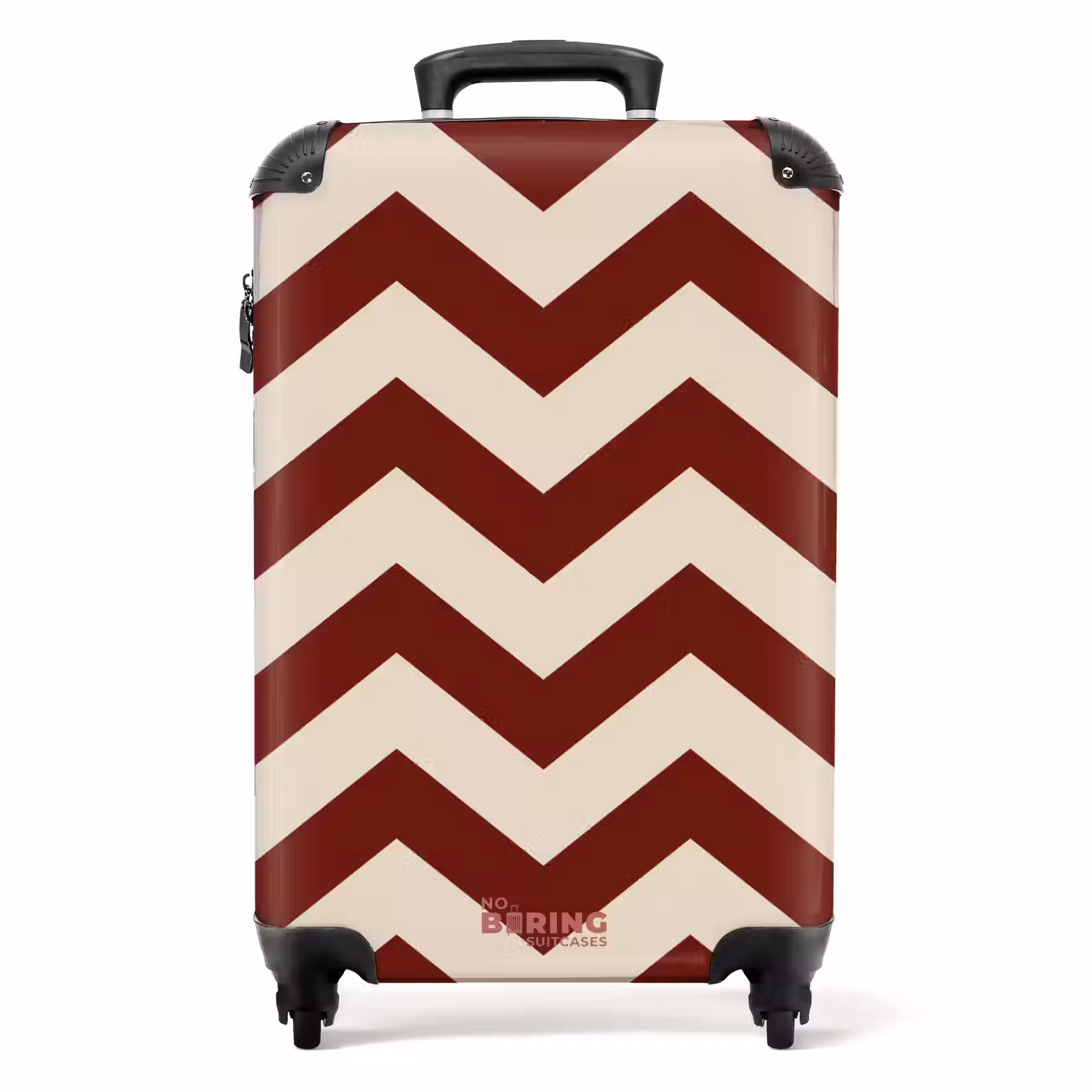 Koffer - Zickzackmuster in Rot und Creme — 1