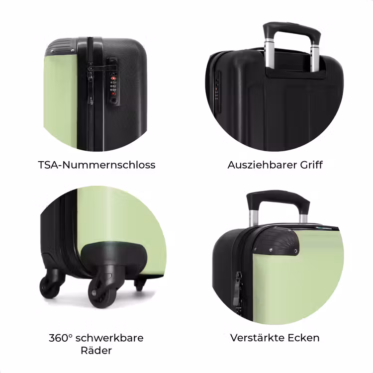 Koffer - Grüner Hintergrund mit weißem Schmetterling — 7