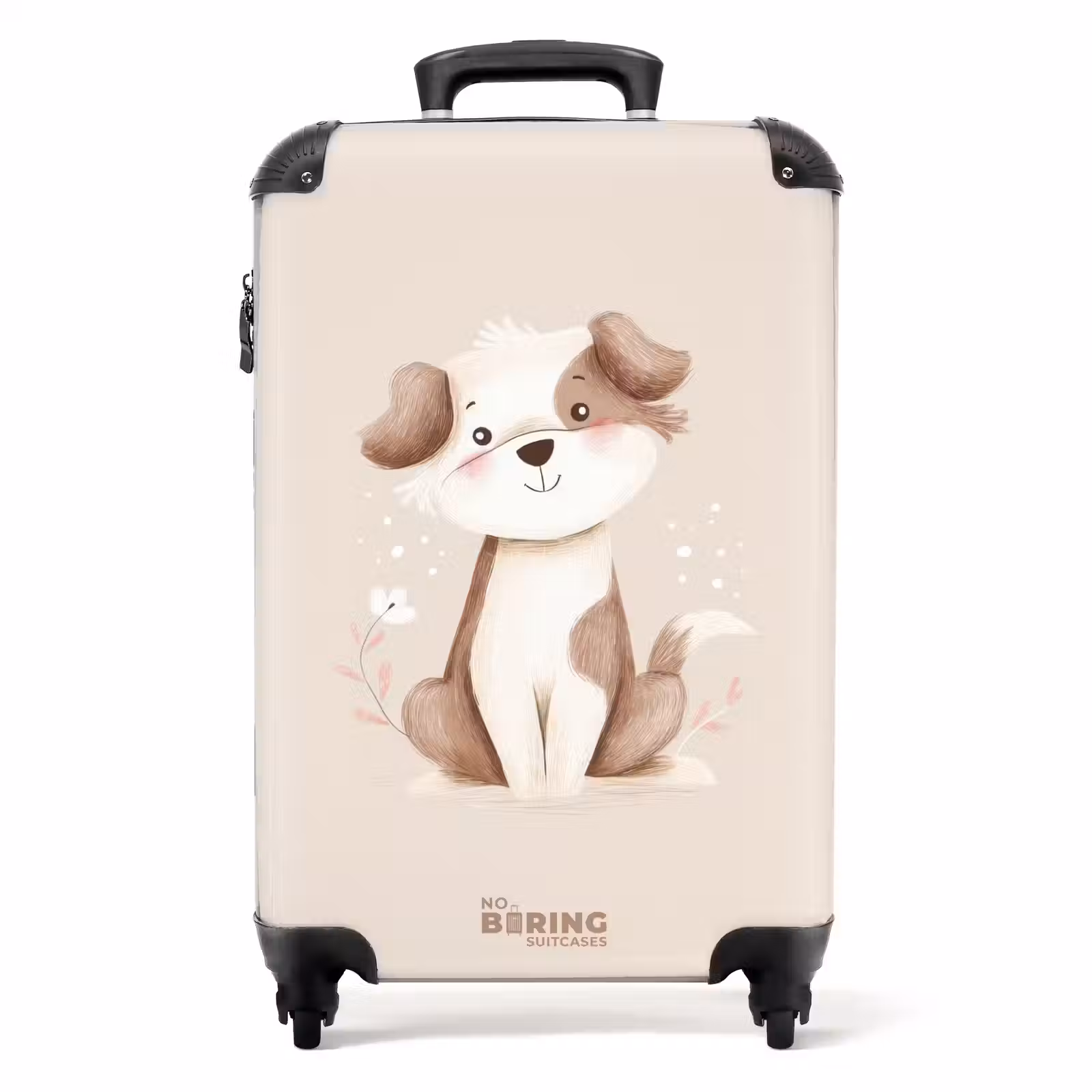 Koffer - Hund in Braun und Beige — 1