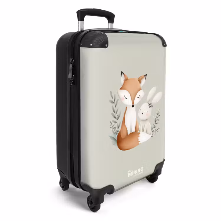 Koffer - Fuchs und Kaninchen umgeben von grünen Blättern — 2