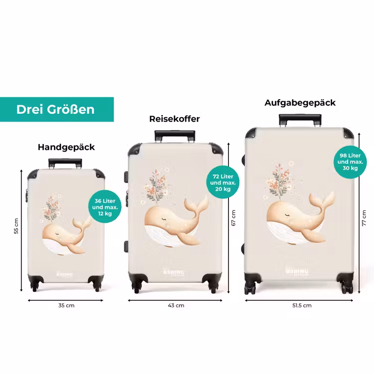 Koffer - Wal in pastellfarbenen Beigetönen — 3