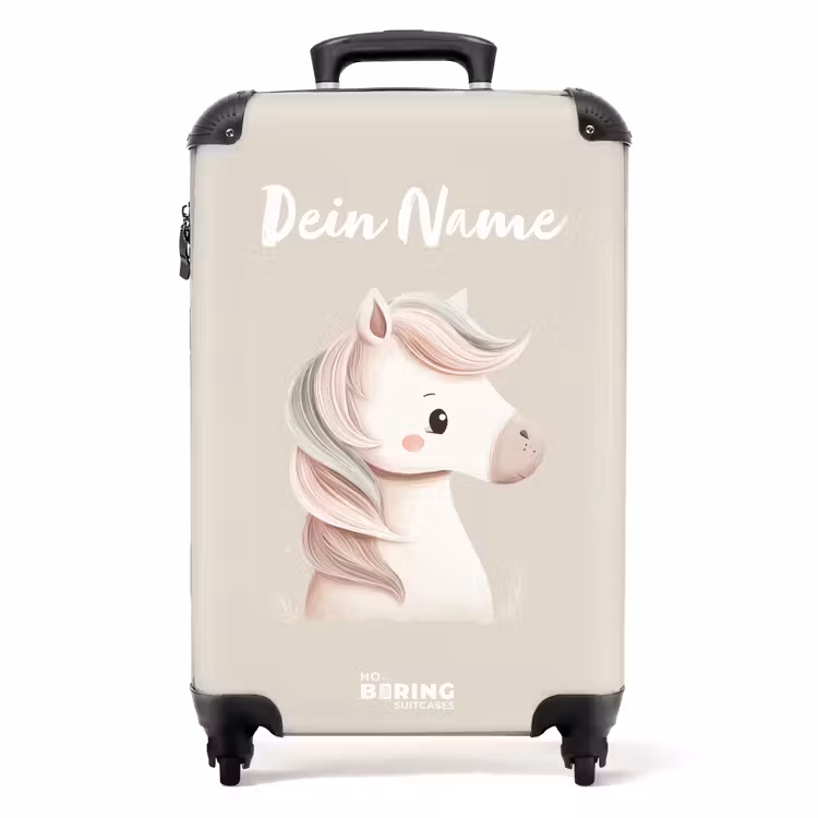 Koffer mit Name - Einhorn in rosa Pastellfarben — 1
