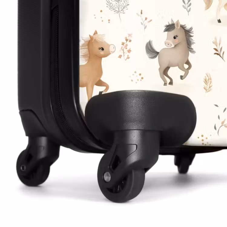 Koffer mit Name - Fohlenmuster in Beige und Braun — 4