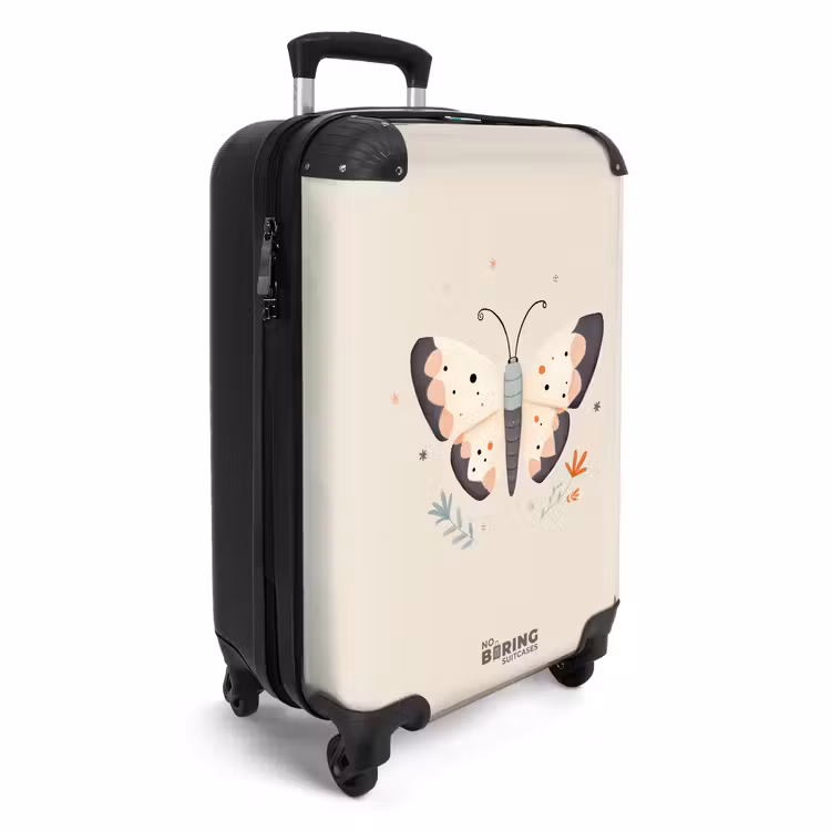 Koffer - Schmetterling in neutralen Pastellfarben — 2