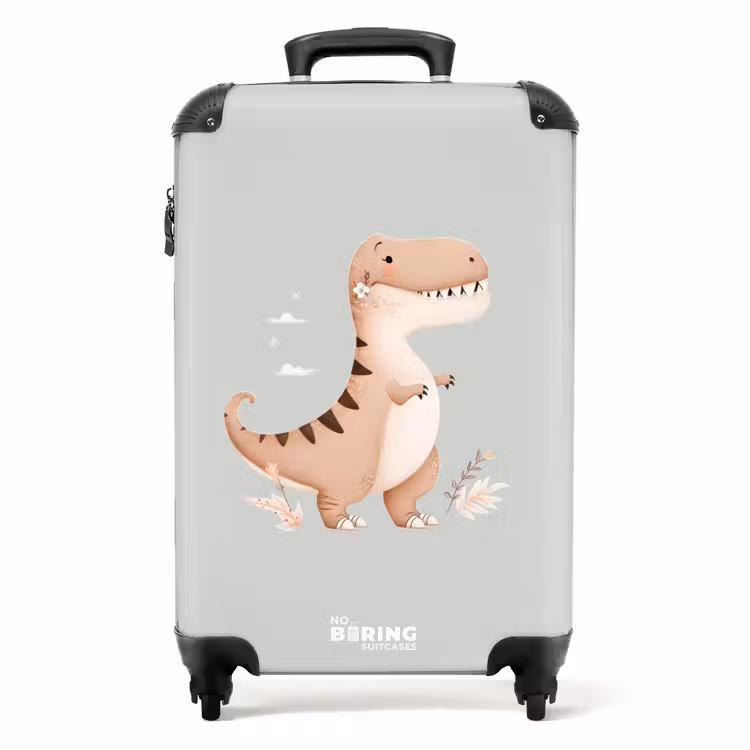 Koffer - Dino in den Farben Beige und Grau — 1