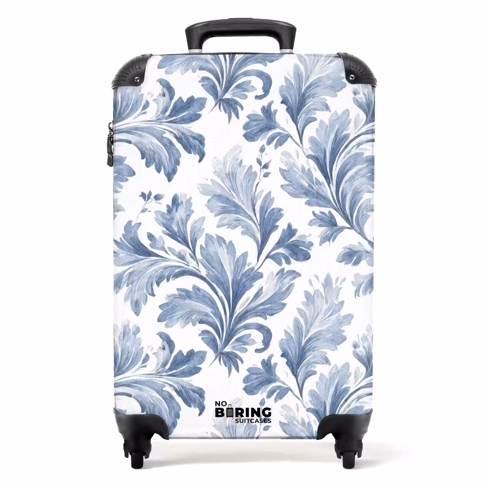 Koffer - Barockes Blattmuster blau — 1