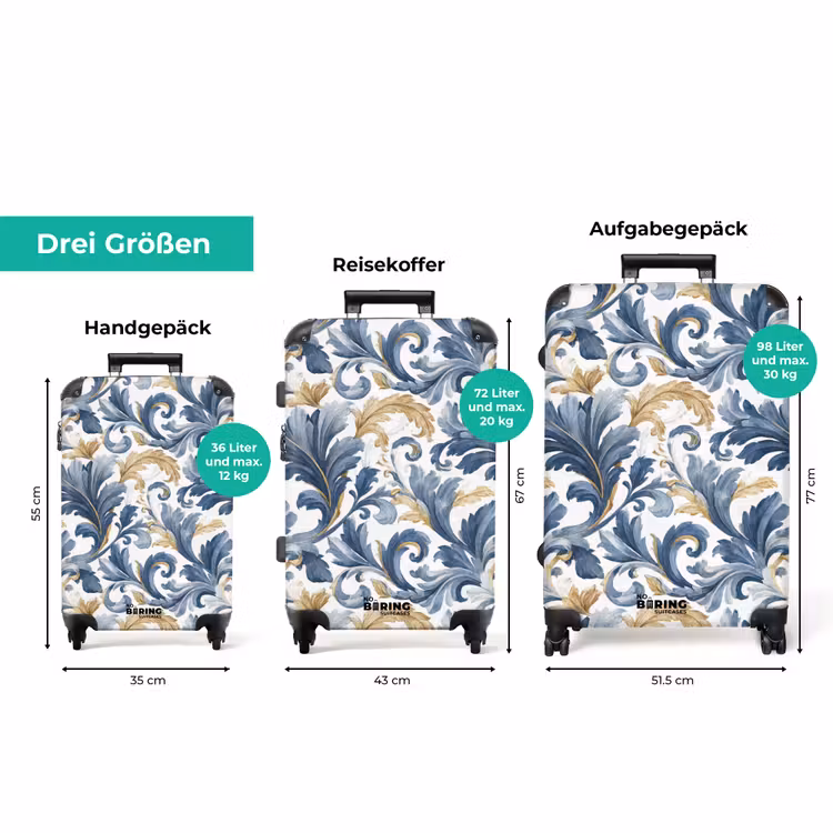 Koffer - Barocke Blätter goldbraun — 3