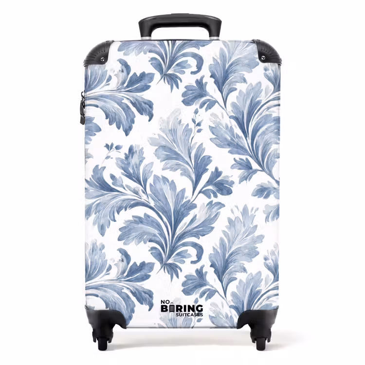 Koffer - Barockes Blattmuster blau — 1