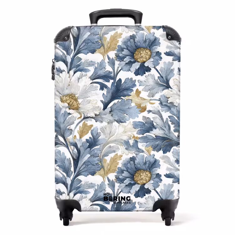Koffer - Barockes florales Muster blau — 1